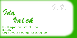 ida valek business card